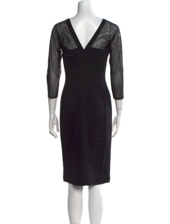 Tadashi Shoji V-Neck Midi Length Dress