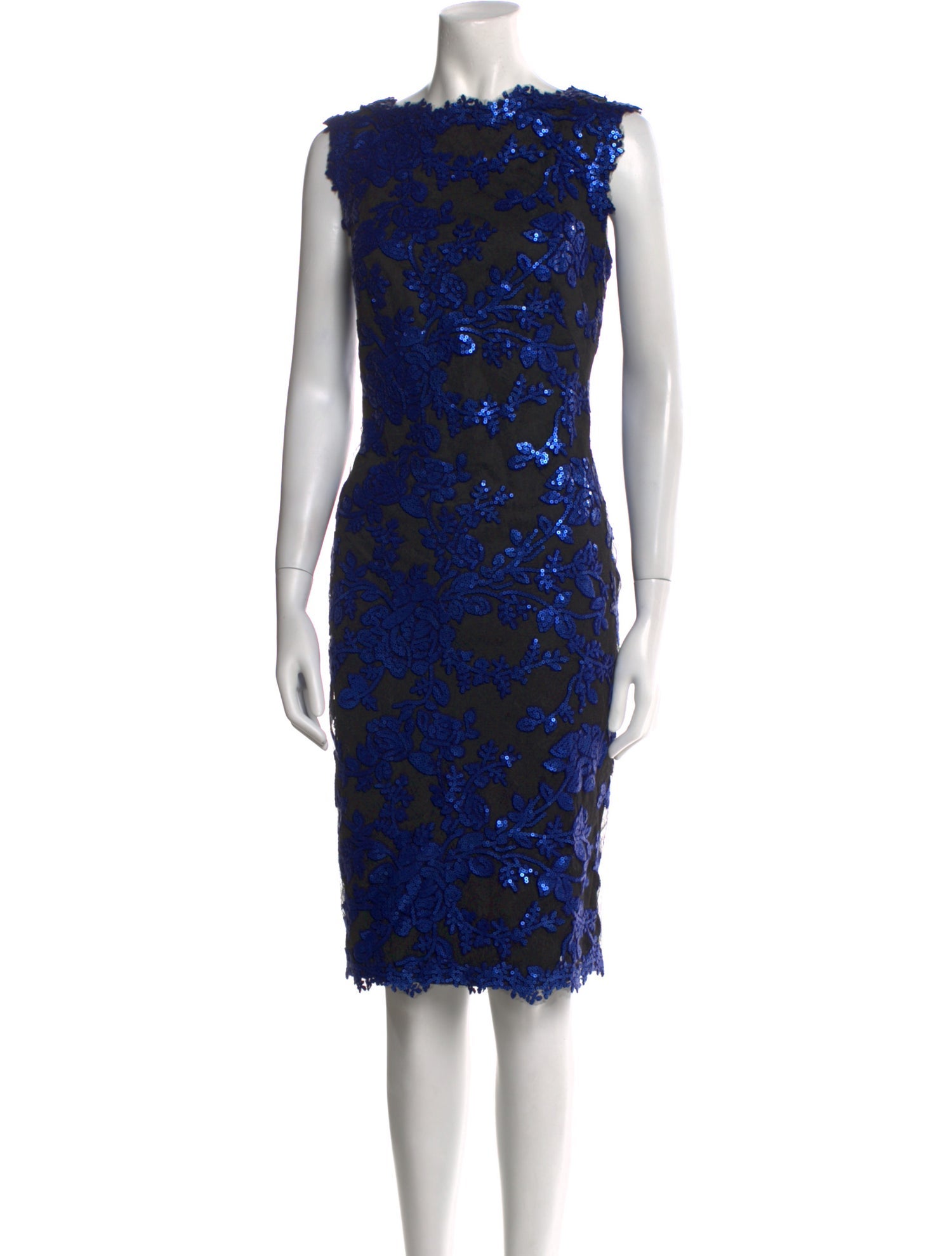 Tadashi Shoji Lace Pattern Knee-Length Dress - Black Dresses, Clothing -  WTASH28294 | The RealReal