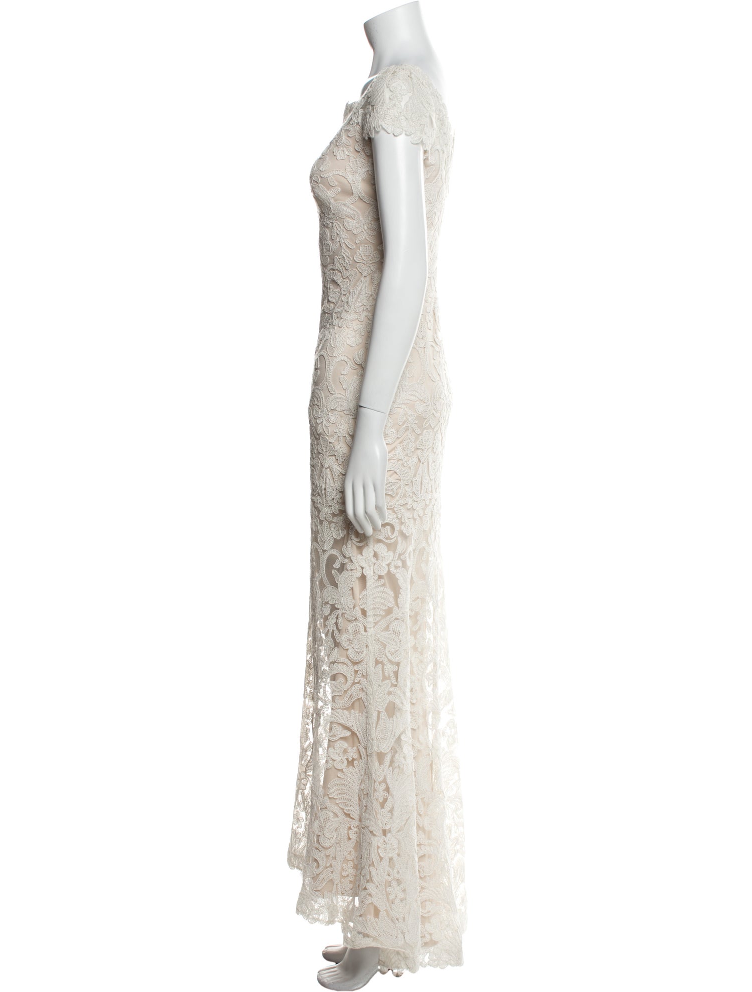 Tadashi Shoji Lace Pattern Long Dress