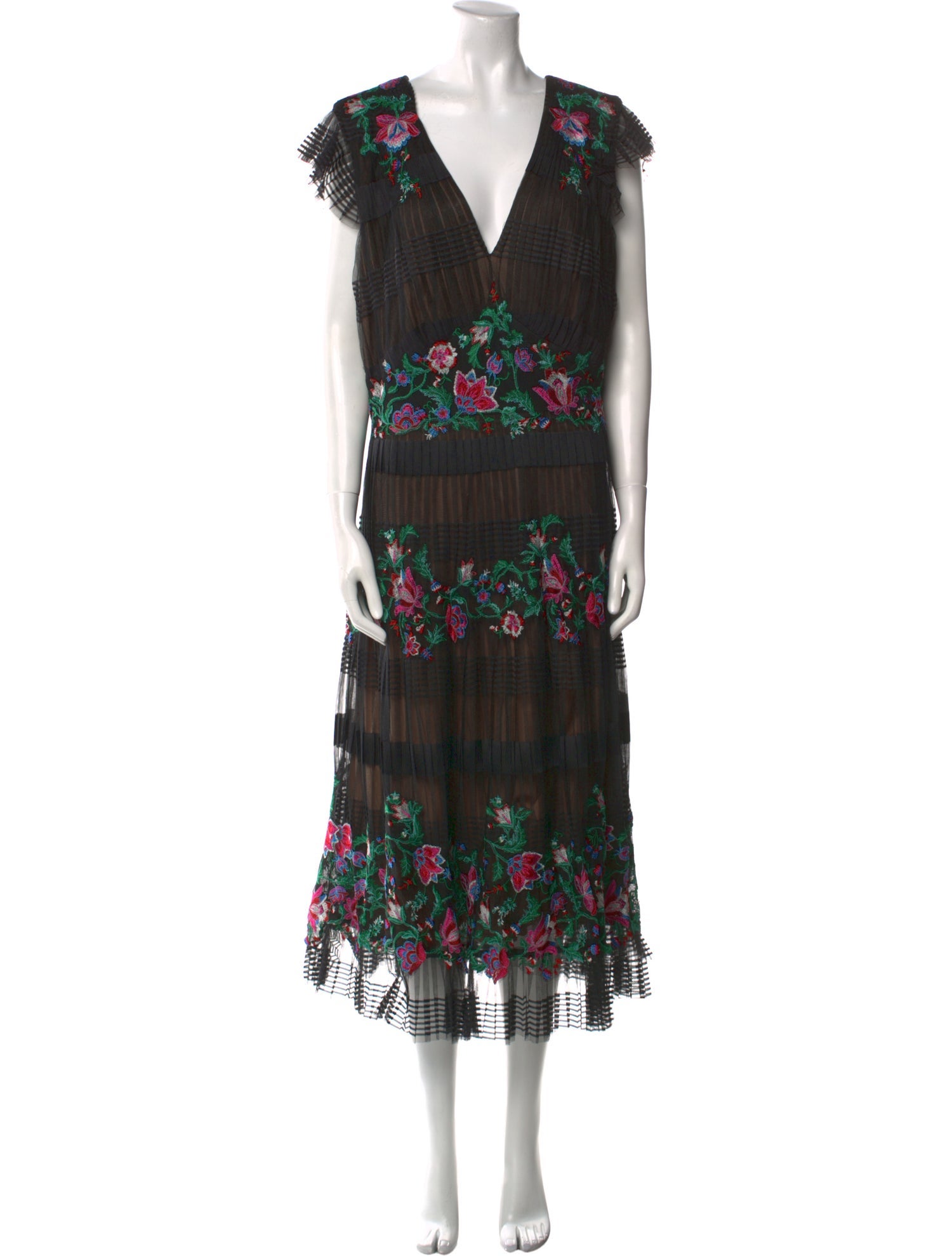 Tadashi Shoji Floral Print Long Dress