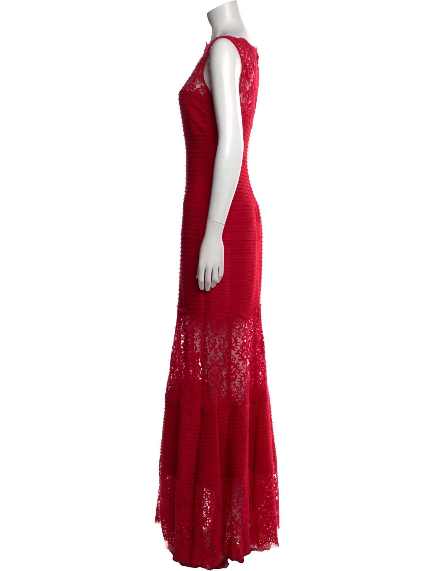 Tadashi Shoji Bateau Neckline Long Dress