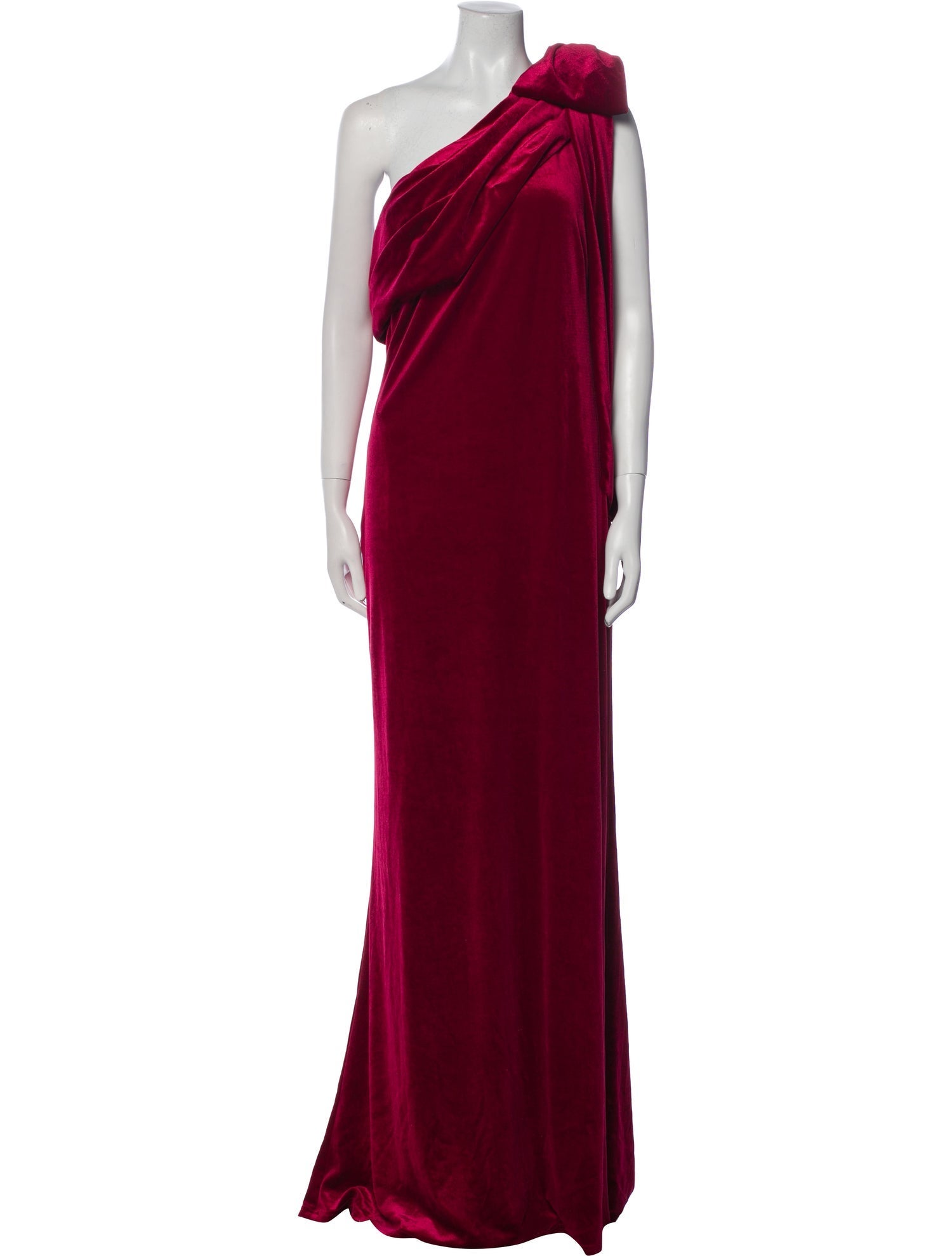 Tadashi Shoji One-Shoulder Long Dress - Red Dresses, Clothing - WTASH28319  | The RealReal