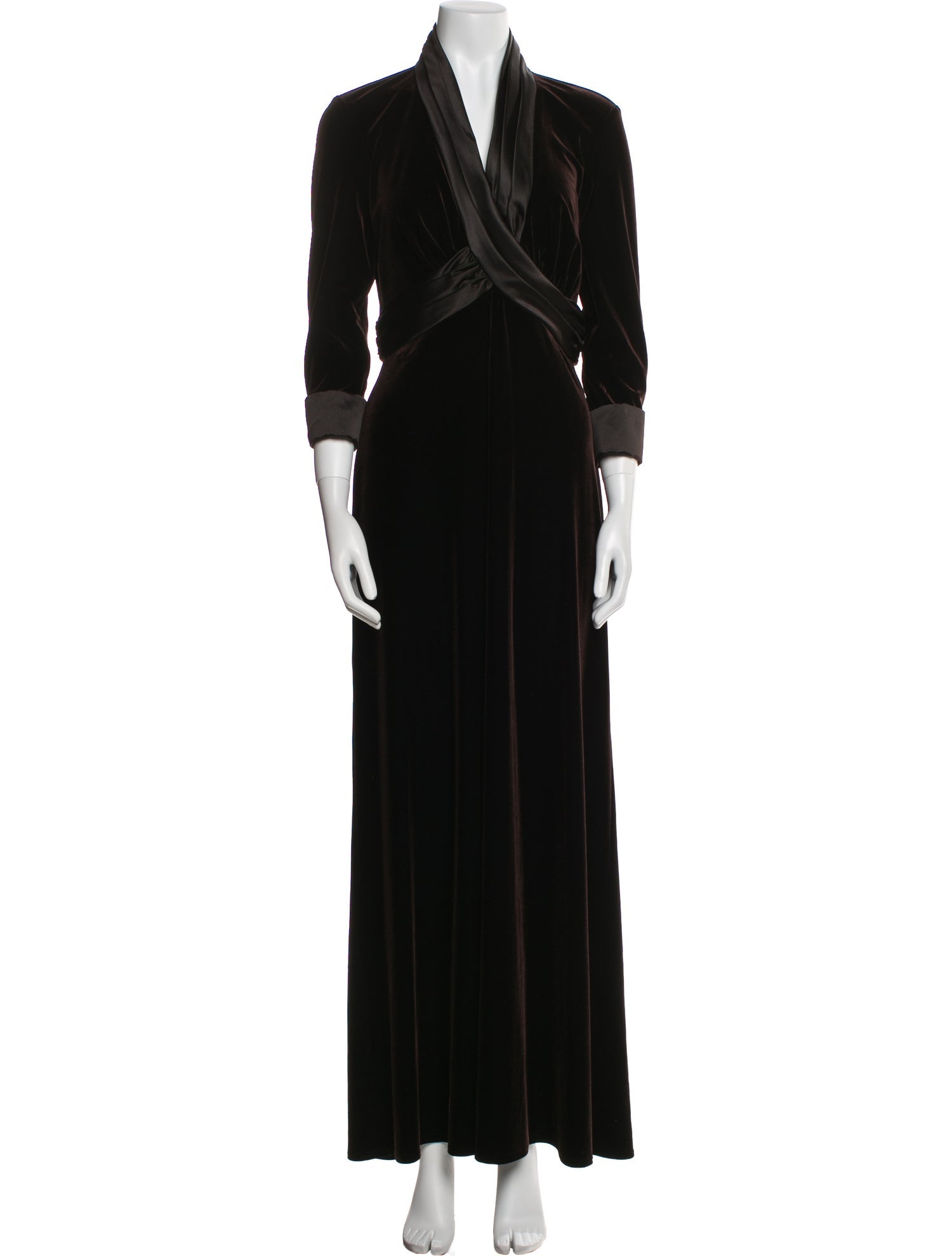 Tadashi Shoji V-Neck Long Dress