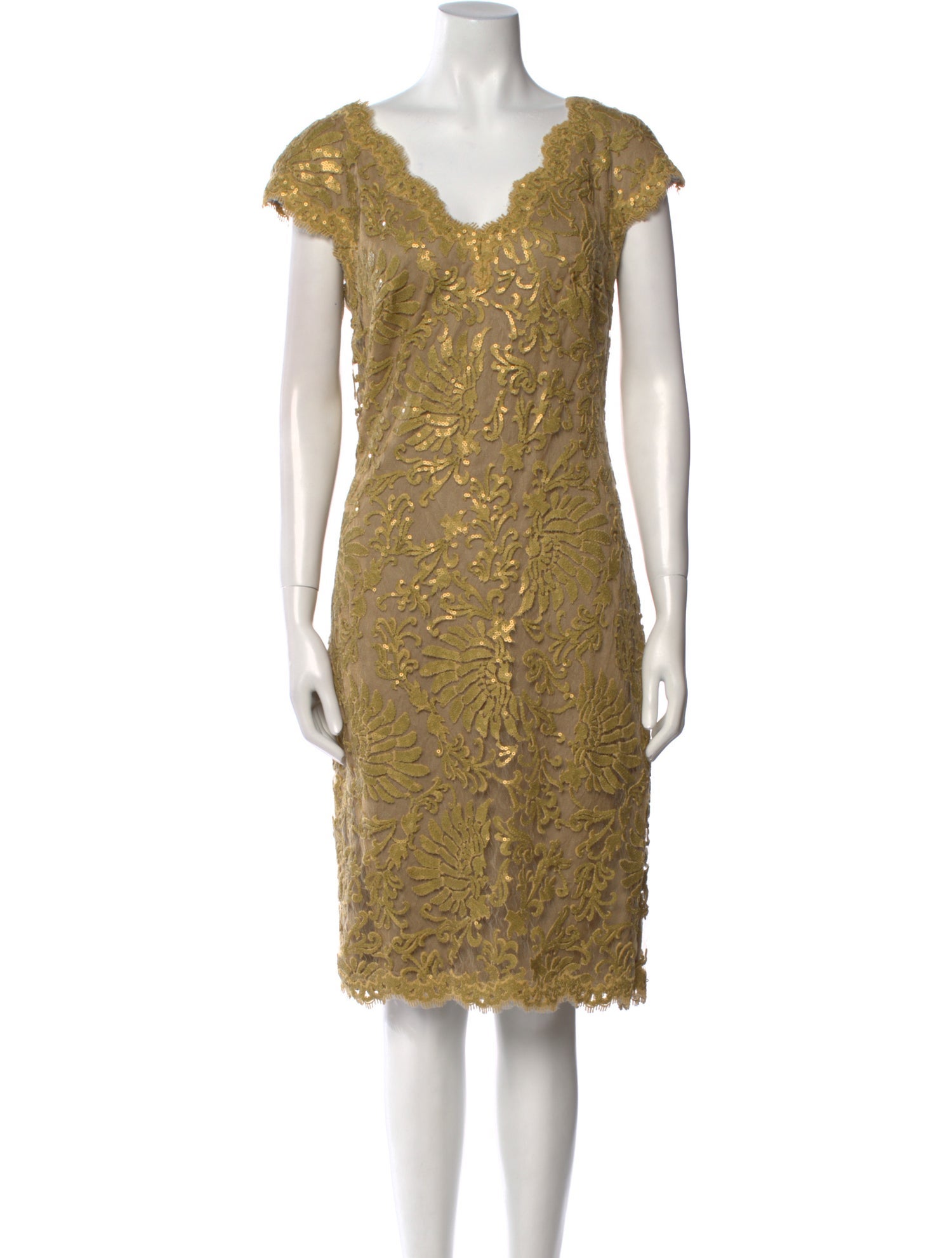 Tadashi Shoji Patterned Midi Length Dress