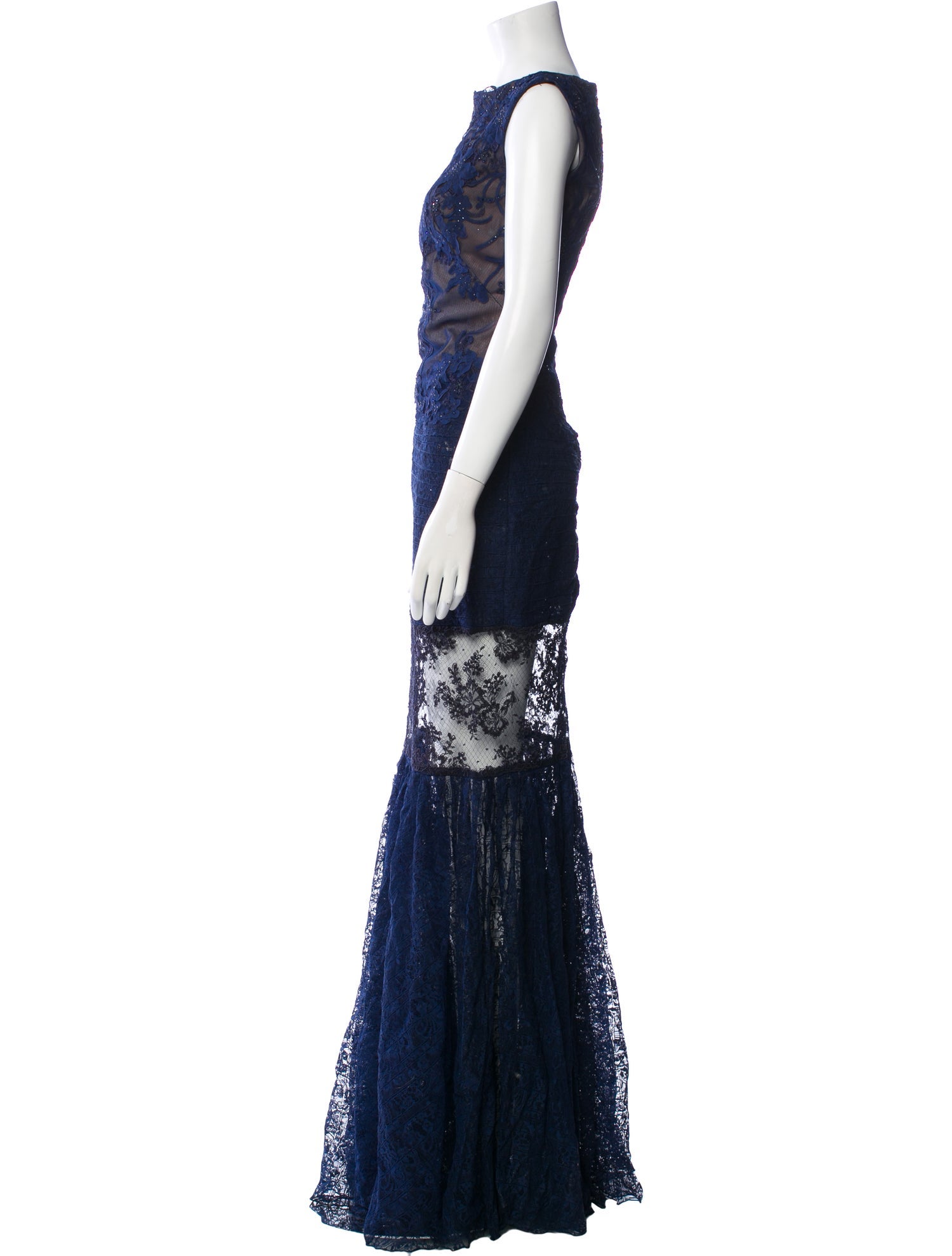 Tadashi Shoji Lace Pattern Long Dress