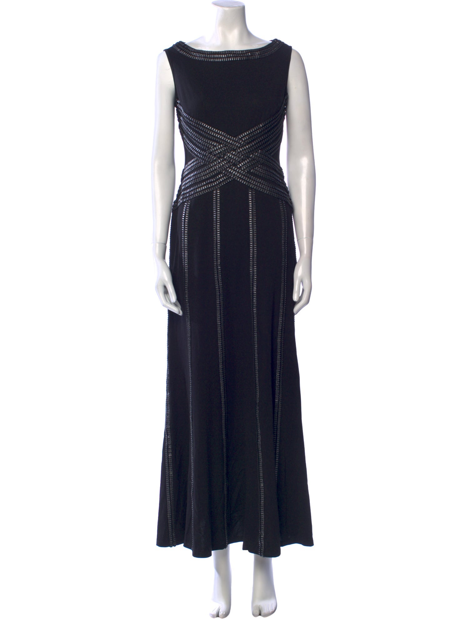Tadashi Shoji Bateau Neckline Long Dress