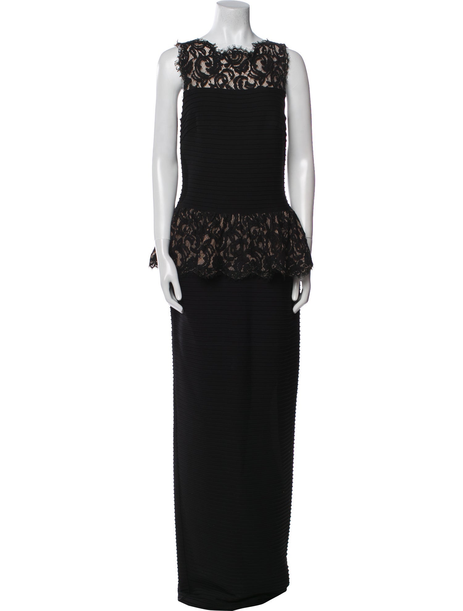 Tadashi Shoji Bateau Neckline Long Dress - Black Dresses, Clothing -  WTASH28353 | The RealReal