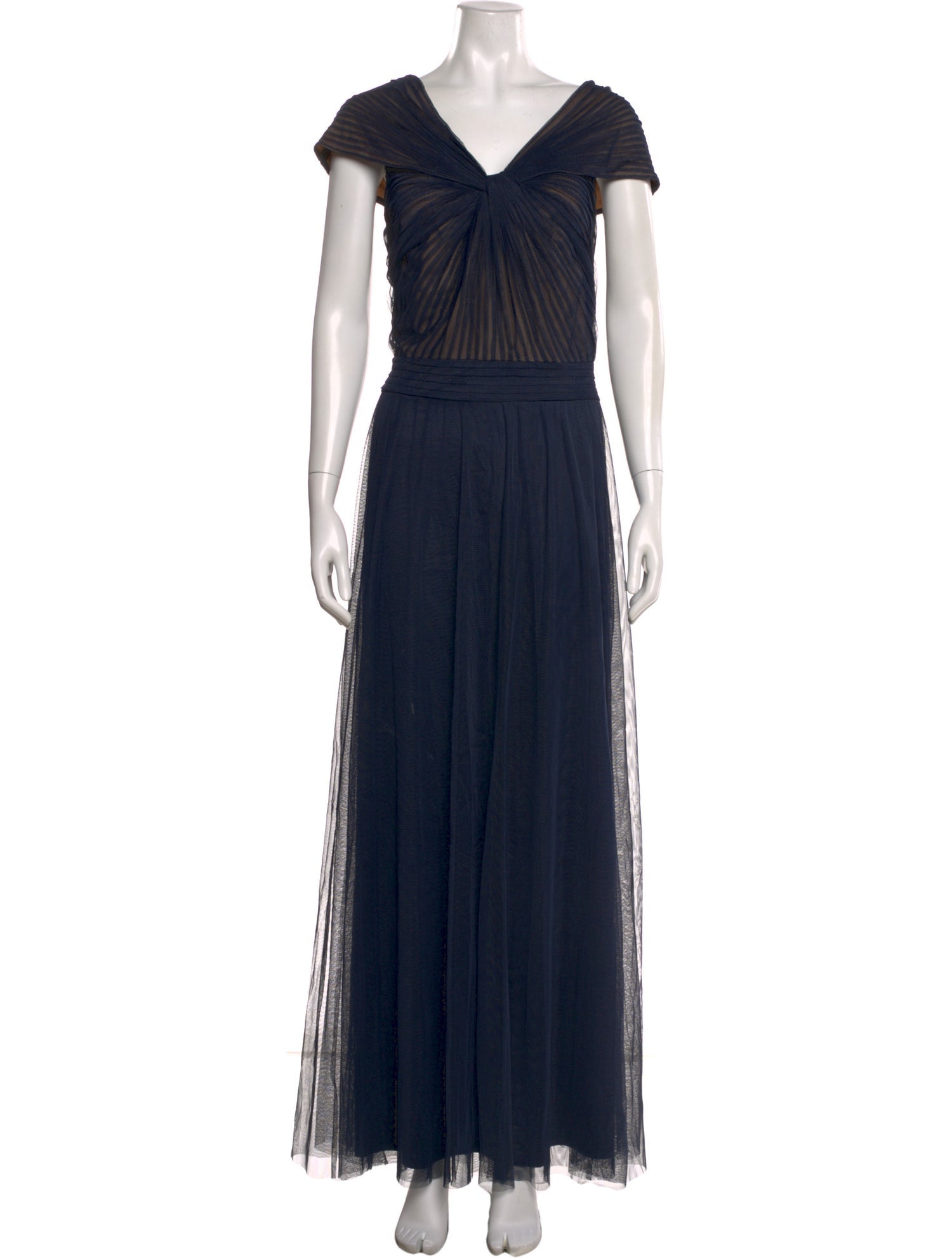 Tadashi Shoji V-Neck Long Dress
