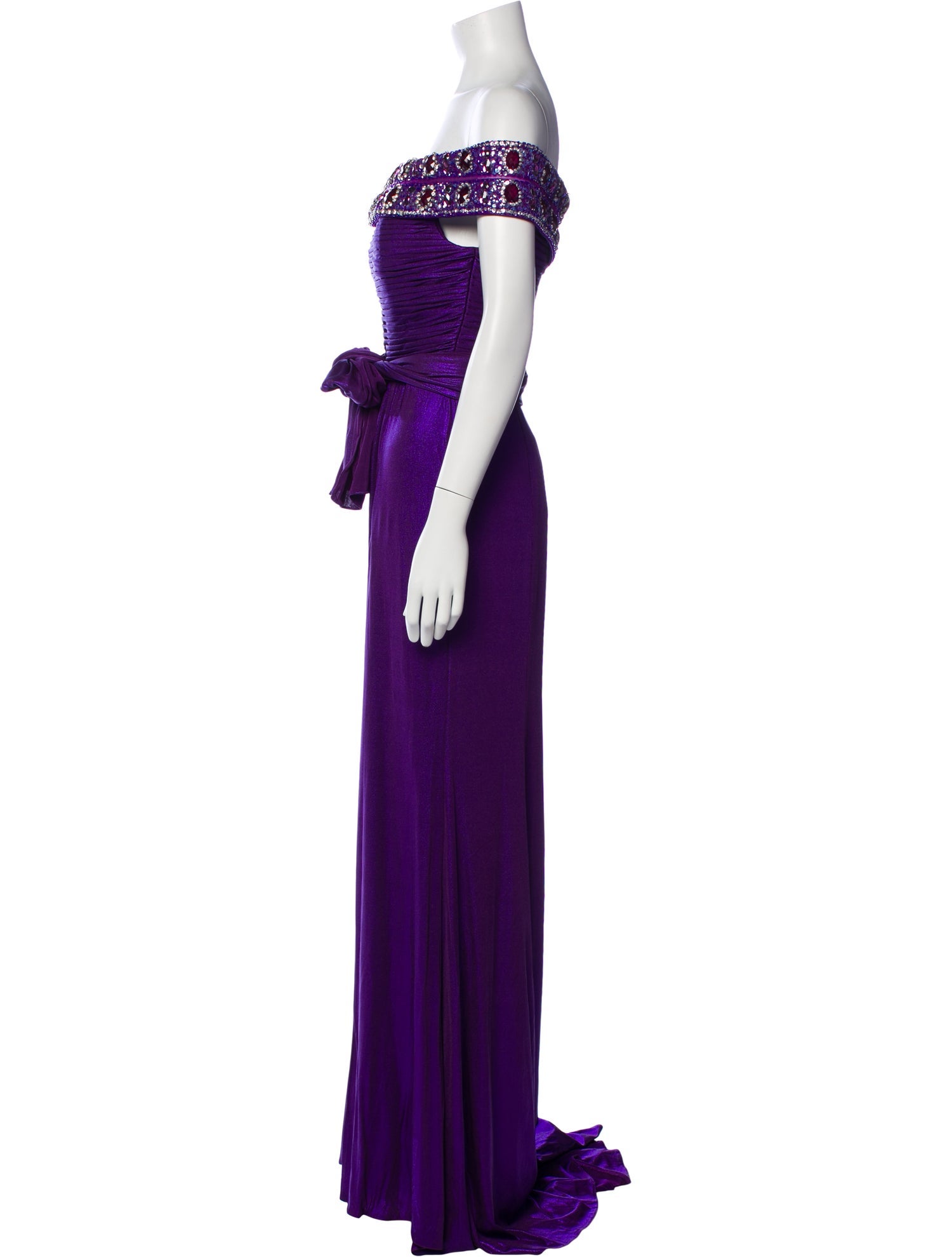 Terani Couture Off-The-Shoulder Long Dress w/ Tags
