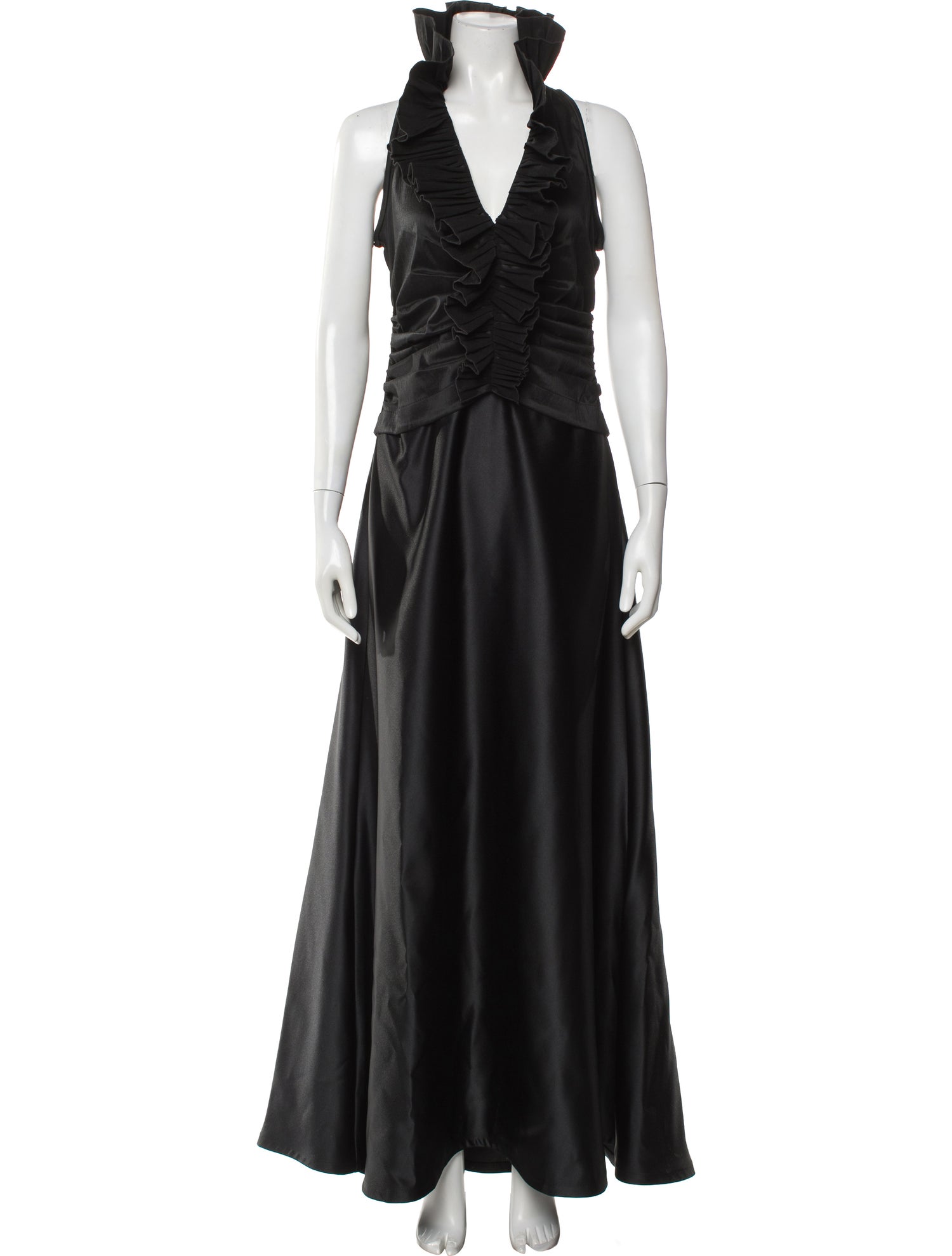 tadashi shoji black dress Night Out Dresses for Women This gown features a halterneck Leandra Cascading Ruffle Gown