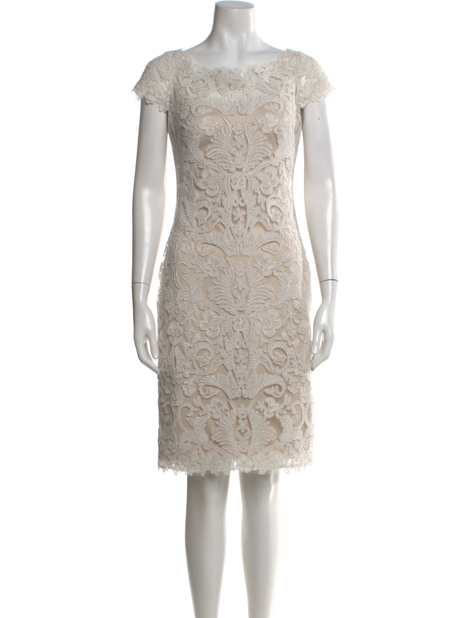 tadashi lace sheath dress Tadashi Shoji Women's Sequin Lace Detail Long Sleeve High-Low Cocktail Dress - Black