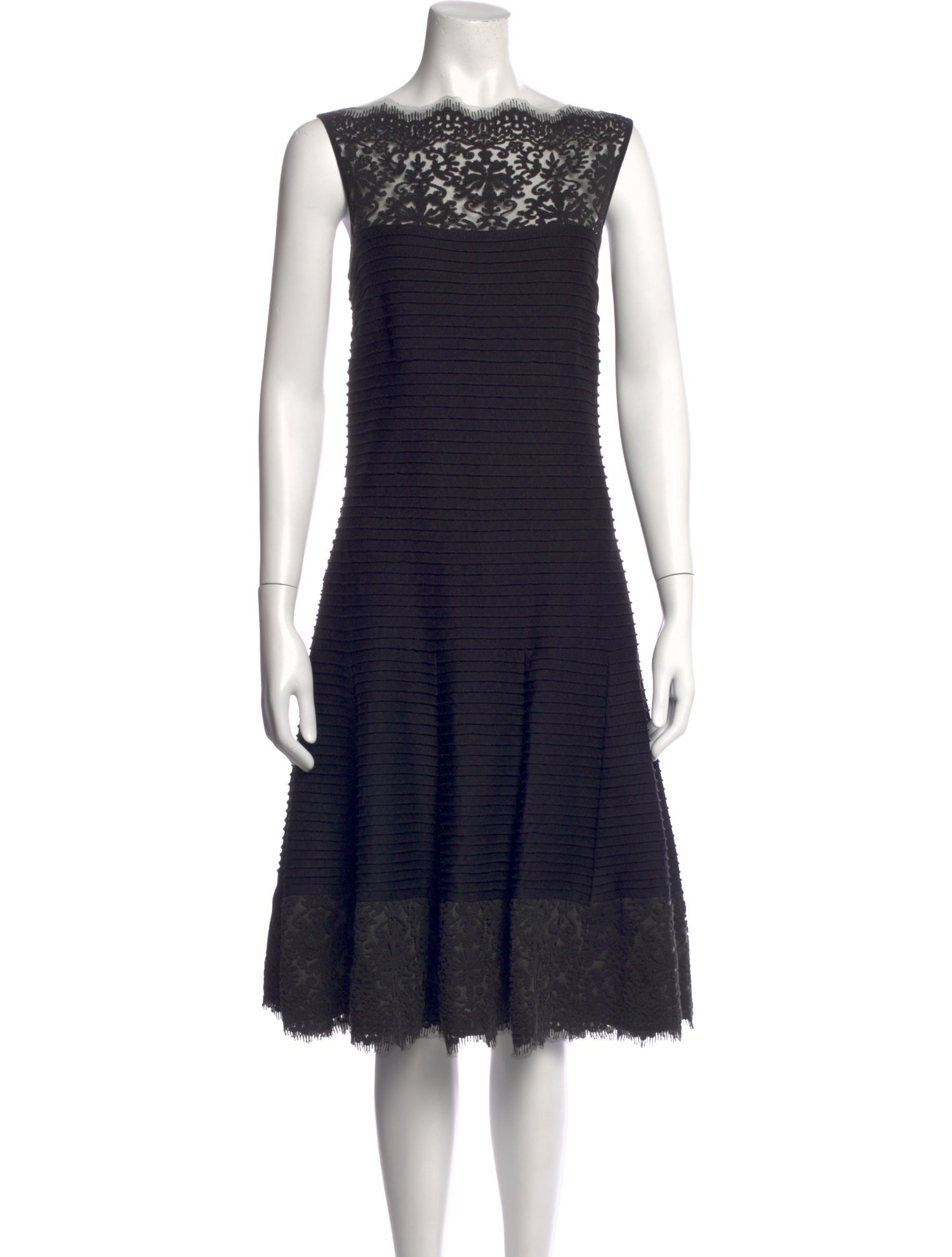 tadashi shoji black and white dress Lace Pattern Knee-Length - Dresses, Clothing - WTASH30188 Size:5x3ft (WxH)