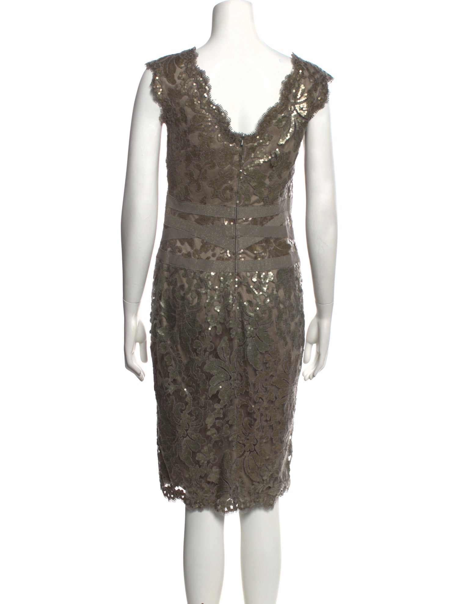 Tadashi Shoji Nylon Knee-Length Dress - Grey Dresses, Clothing - WTASH30399