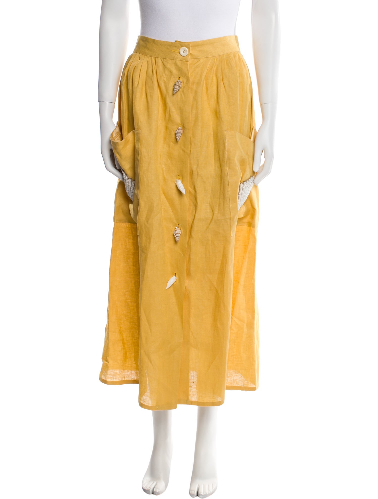 Tata Naka Linen Midi Length Skirt w/ Tags