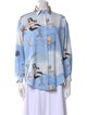 Tata Naka Printed Long Sleeve Button-Up Top w/ Tags