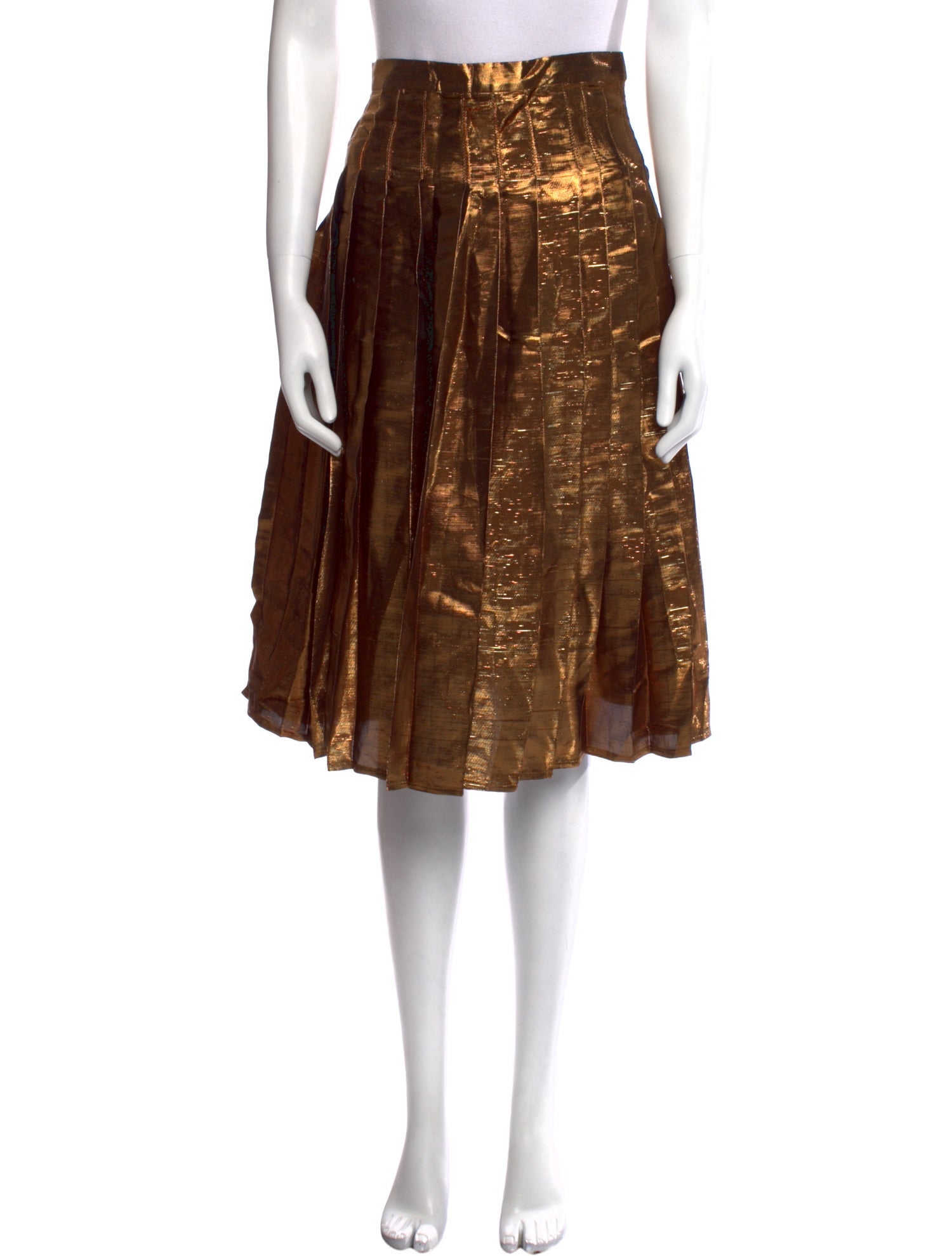 Tata Naka Pleated Accents Knee-Length Skirt