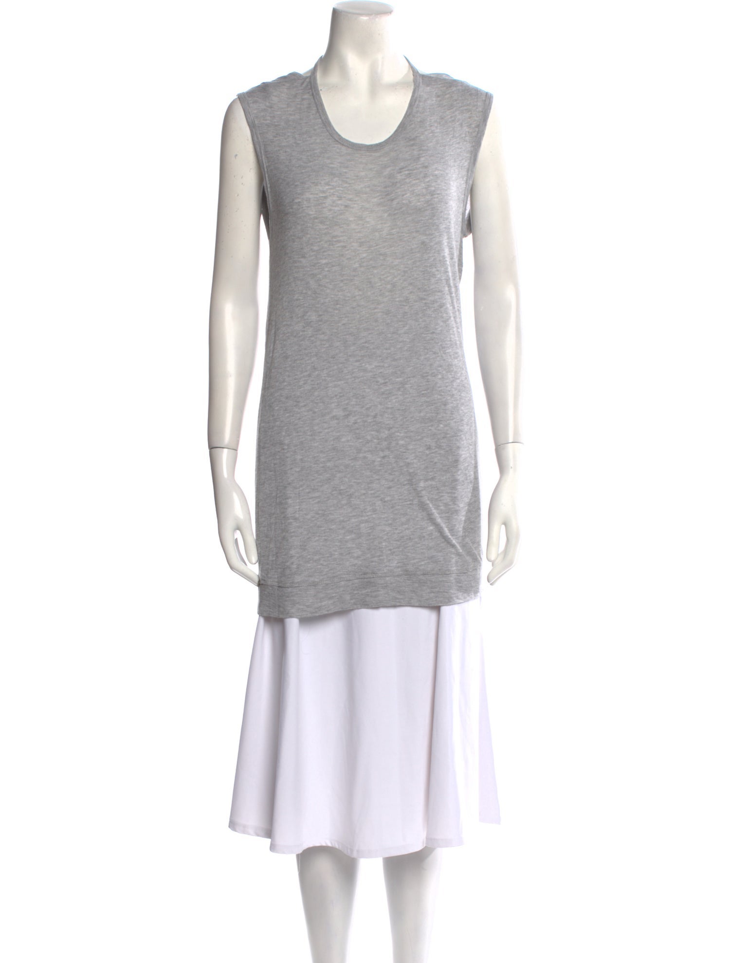 T by Alexander Wang Scoop Neck Sleeveless Tunic