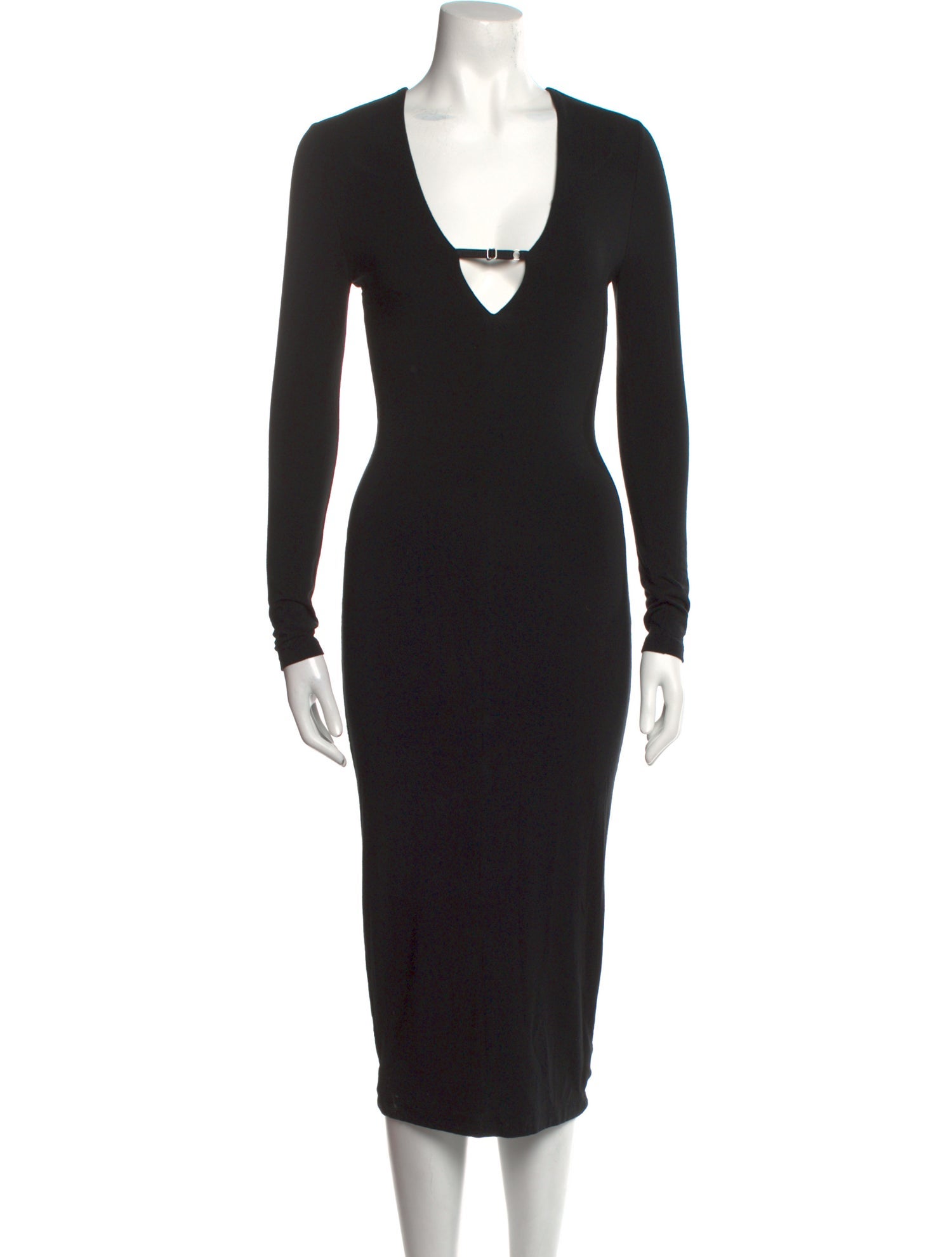 T by Alexander Wang V-Neck Midi Length Dress