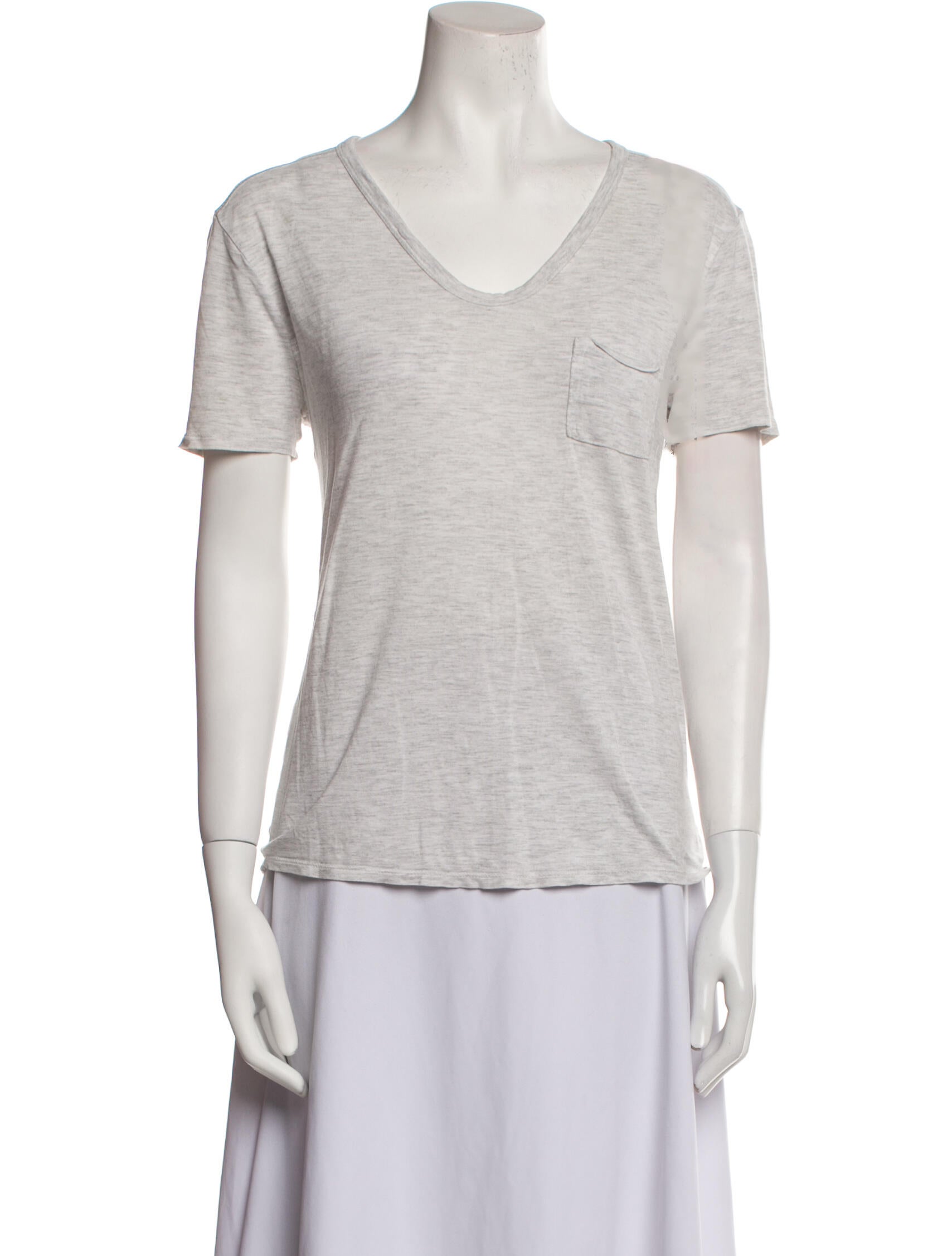 T by Alexander Wang V-Neck Short Sleeve T-Shirt