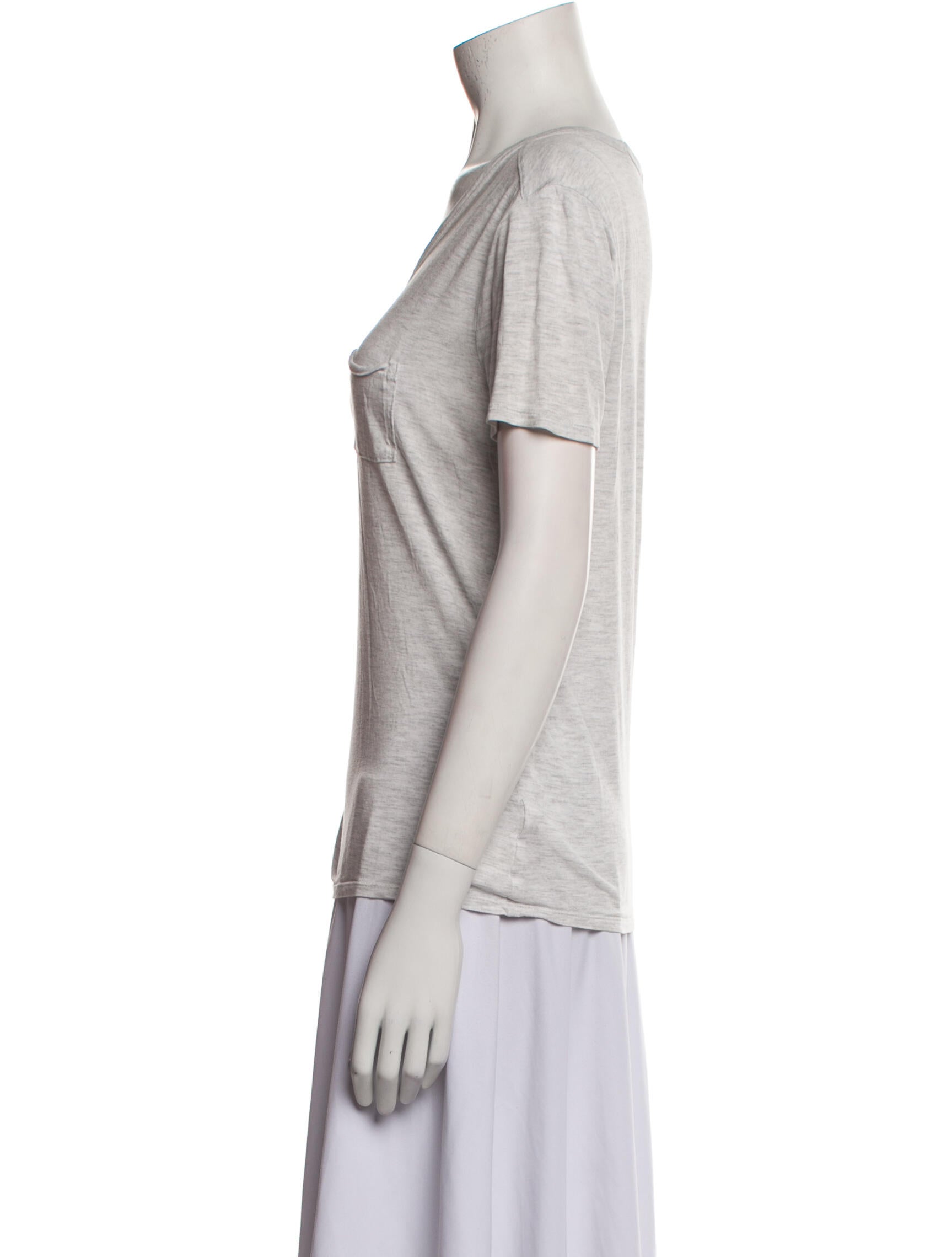 T by Alexander Wang V-Neck Short Sleeve T-Shirt