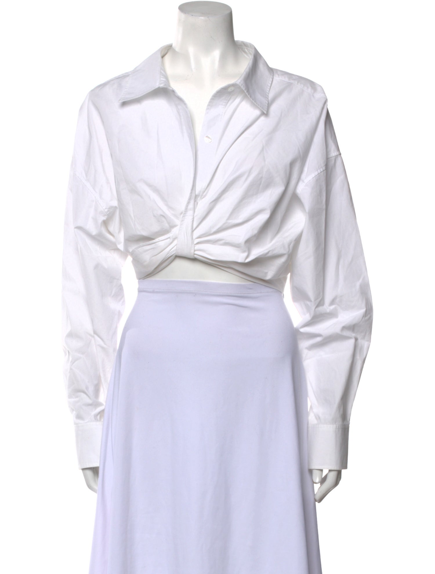 T by Alexander Wang V-Neck Long Sleeve Crop Top