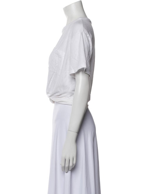 T by Alexander Wang Bateau Neckline Short Sleeve Crop Top