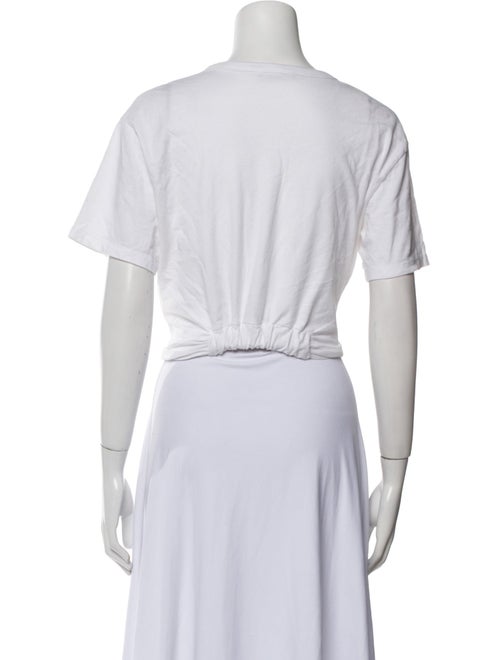 T by Alexander Wang Bateau Neckline Short Sleeve Crop Top