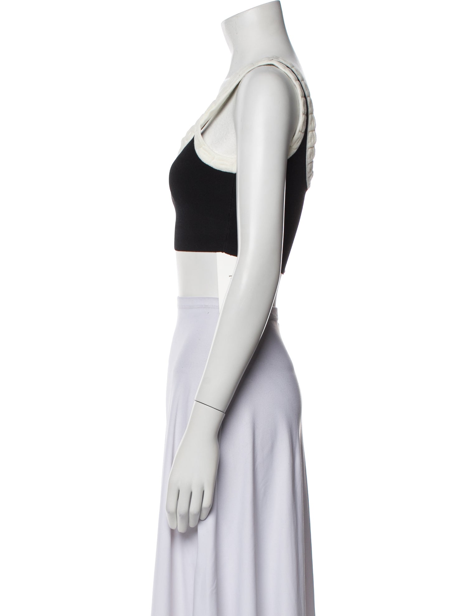 T by Alexander Wang Scoop Neck Sleeveless Crop Top