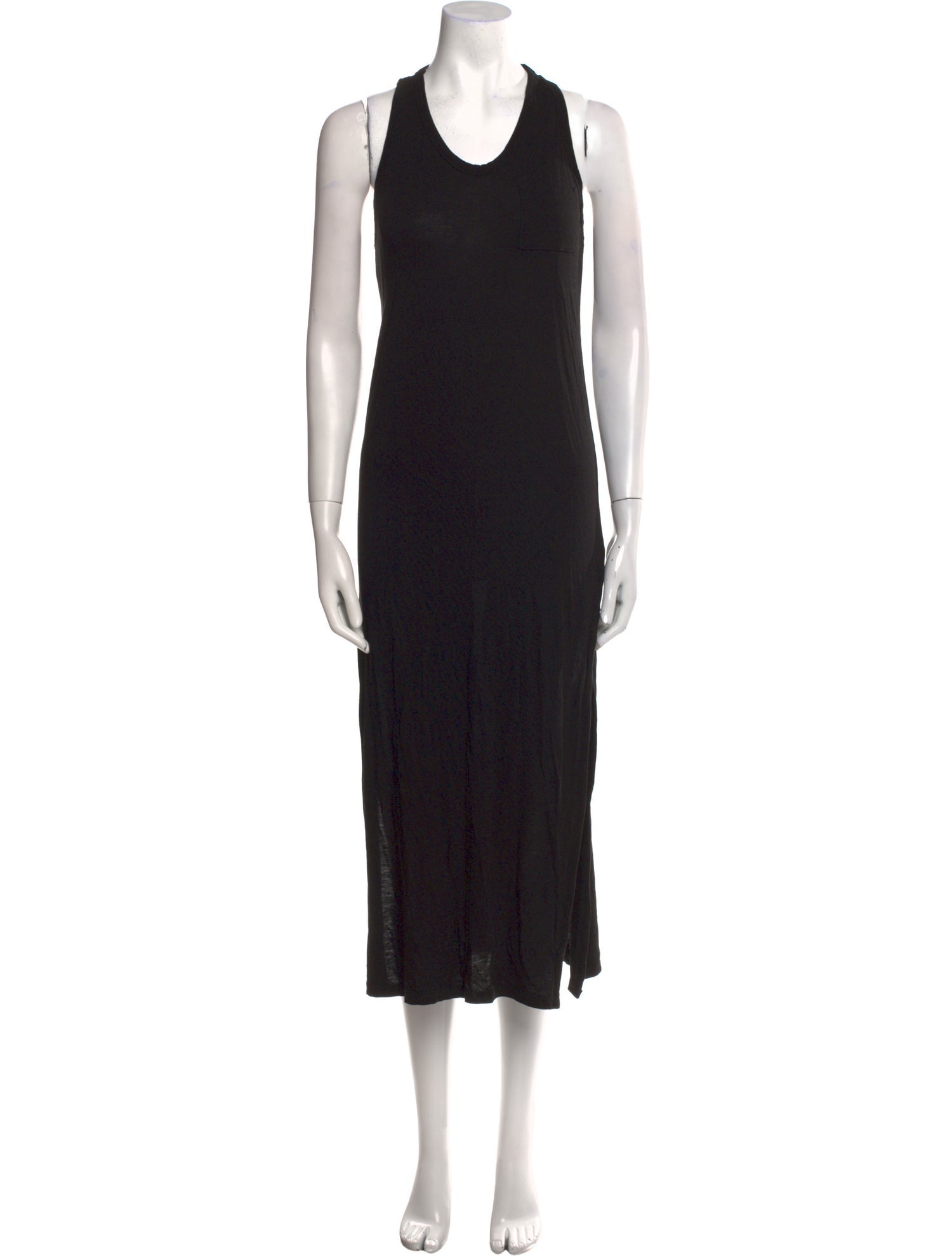 T by Alexander Wang Scoop Neck Midi Length Dress