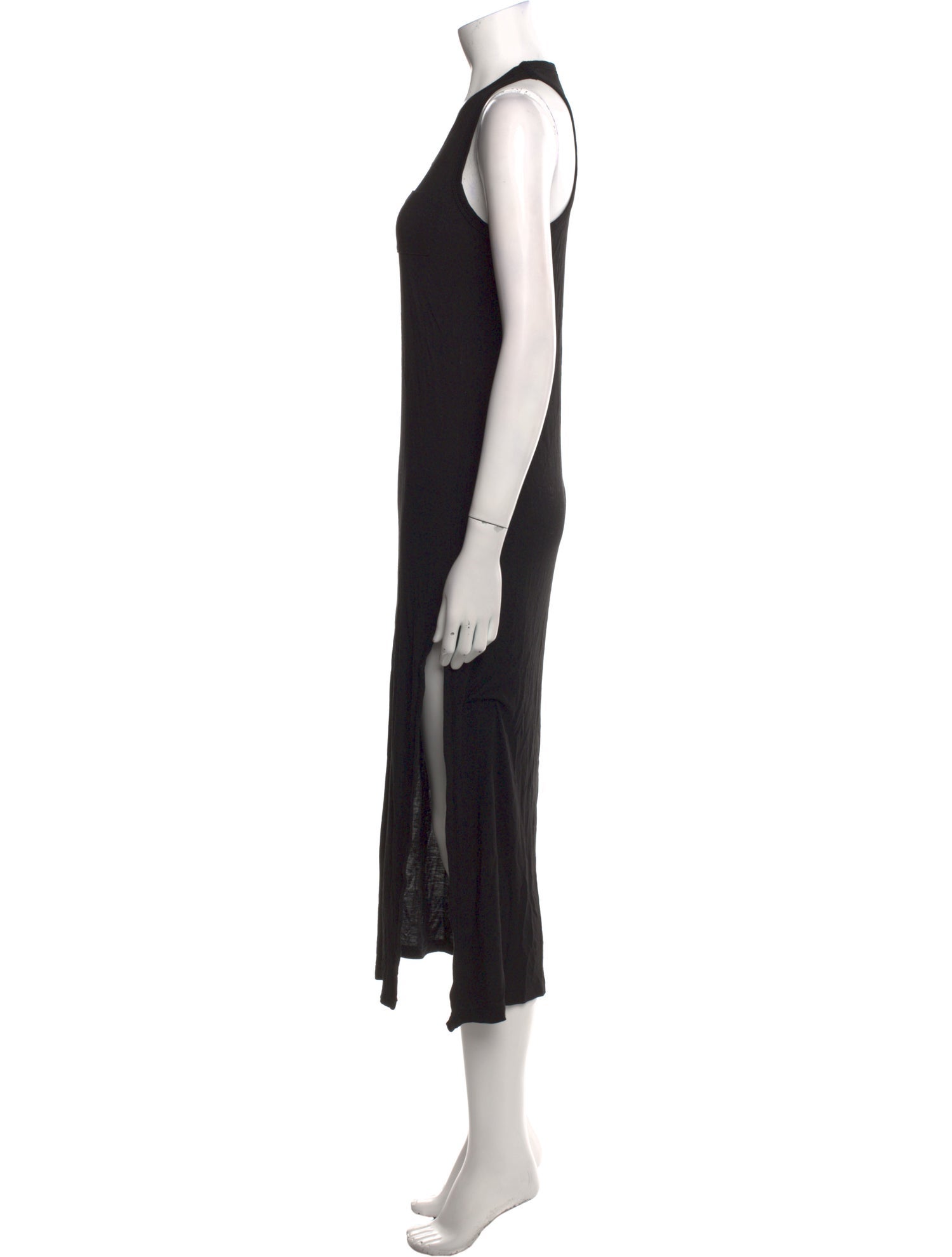 T by Alexander Wang Scoop Neck Midi Length Dress