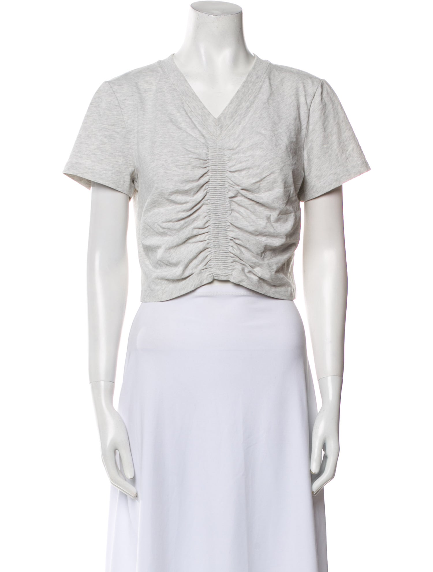 T by Alexander Wang V-Neck Short Sleeve Crop Top