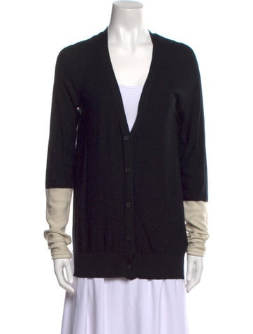 T by Alexander Wang Knitwear Colorblock Pattern V-Neck Sweater XS