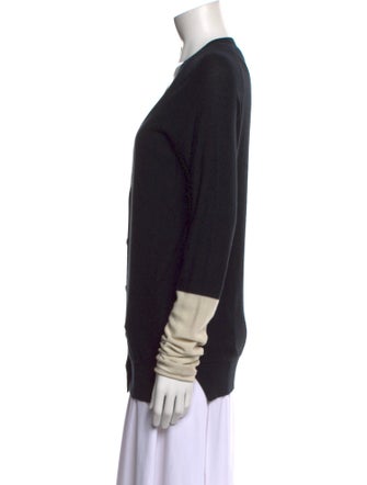 T by Alexander Wang Colorblock Pattern V-Neck Sweater