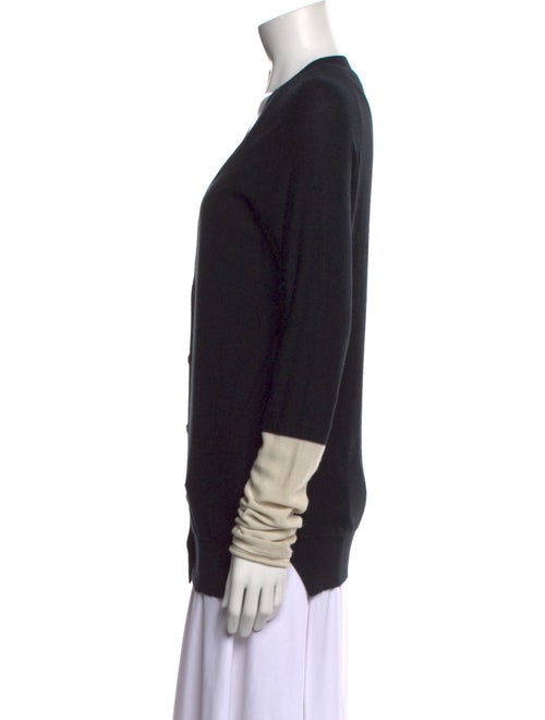 T by Alexander Wang Colorblock Pattern V-Neck Sweater