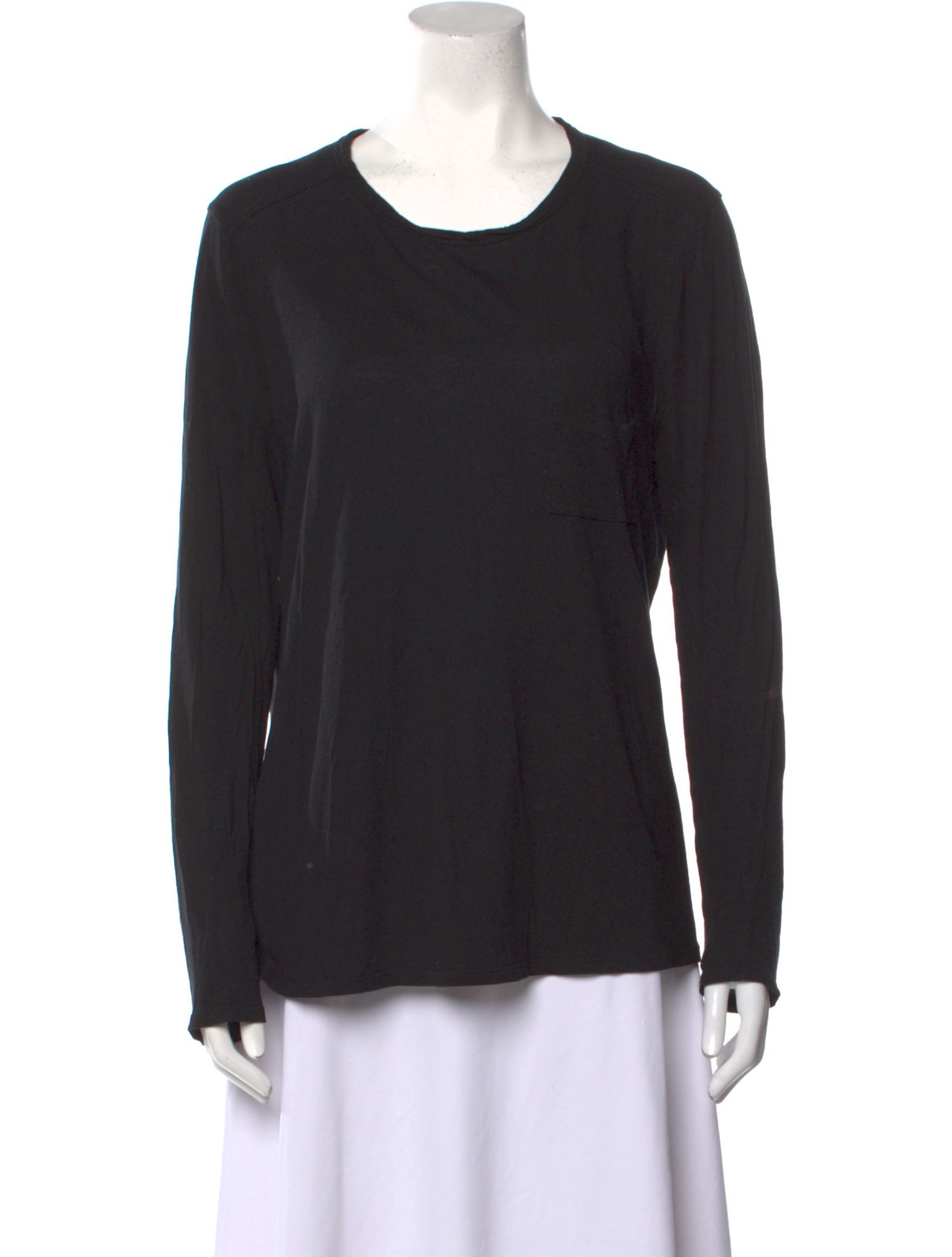 T by Alexander Wang Scoop Neck Long Sleeve T-Shirt