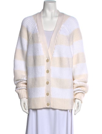 T by Alexander Wang Striped Open Front Sweater