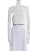 T by Alexander Wang Square Neckline Sleeveless Crop Top