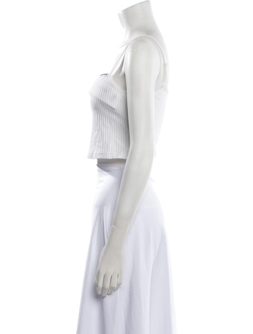 T by Alexander Wang Square Neckline Sleeveless Crop Top