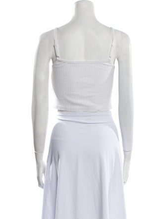 T by Alexander Wang Square Neckline Sleeveless Crop Top