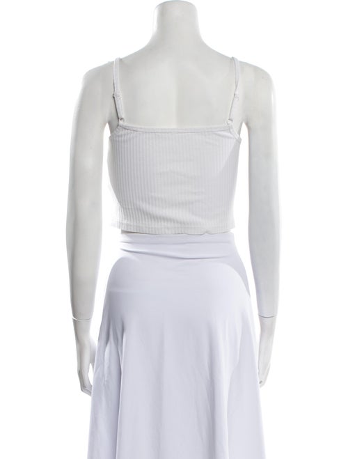 T by Alexander Wang Square Neckline Sleeveless Crop Top