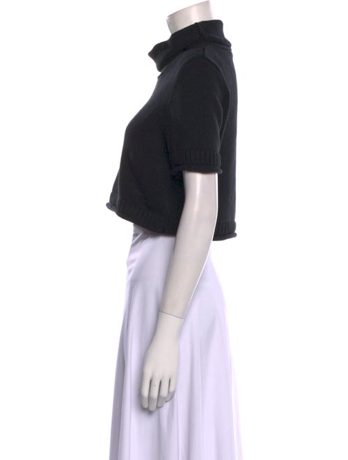 T by Alexander Wang Turtleneck Short Sleeve Crop Top