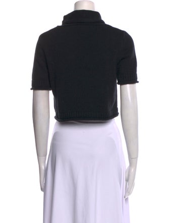 T by Alexander Wang Turtleneck Short Sleeve Crop Top