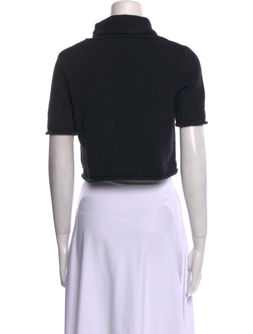 T by Alexander Wang Turtleneck Short Sleeve Crop Top
