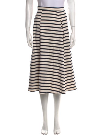 T by Alexander Wang Striped Midi Length Skirt