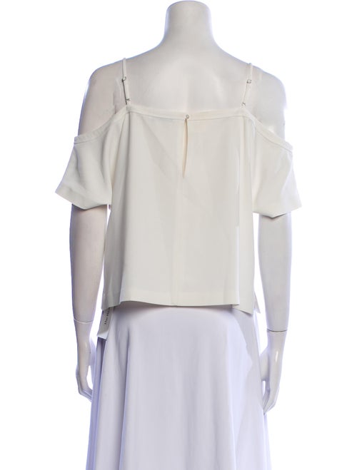T by Alexander Wang Square Neckline Short Sleeve Blouse