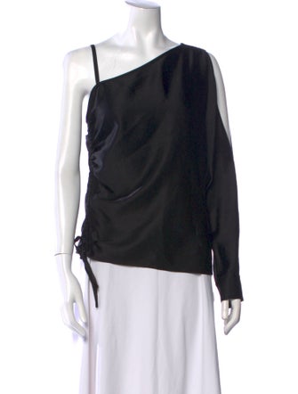 T by Alexander Wang Asymmetrical Short Sleeve Top