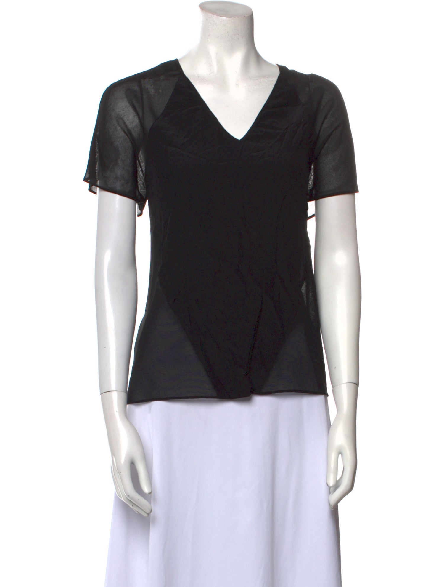 T by Alexander Wang V-Neck Short Sleeve T-Shirt