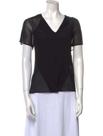 T by Alexander Wang Tops V-Neck Short Sleeve T-Shirt S