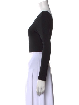 T by Alexander Wang V-Neck Long Sleeve Crop Top