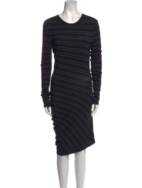 T by Alexander Wang Striped Midi Length Dress